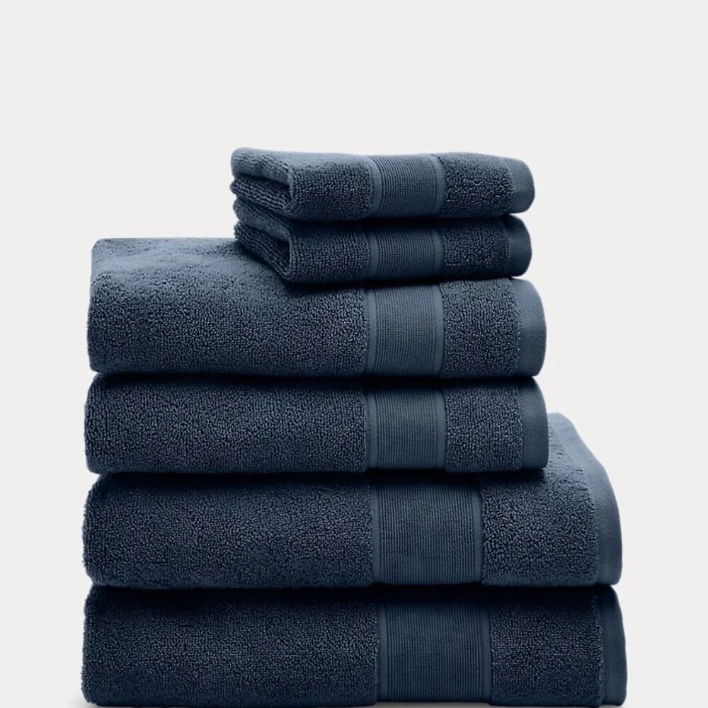 Lauren Home Navy Sanders 6-Piece Towel Set